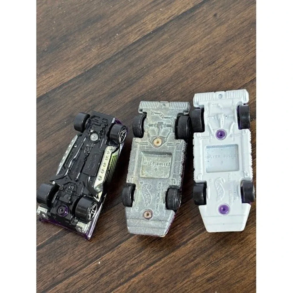 Hot Wheels Purple Pink Car Lot Silver Bullet Blizzard Custom V-8 3pc Set